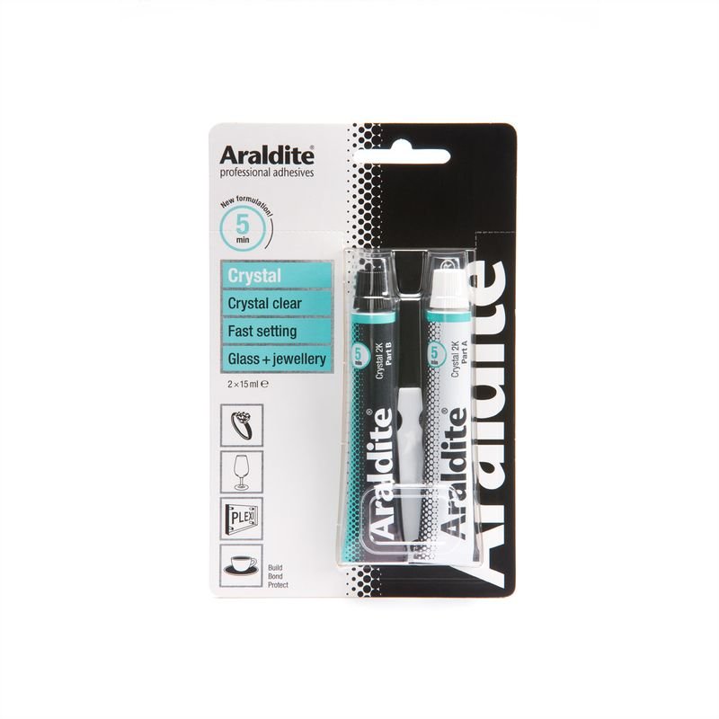 ARALDITE Crystal - Tube 15ml x2 Colle double composants (transparente)