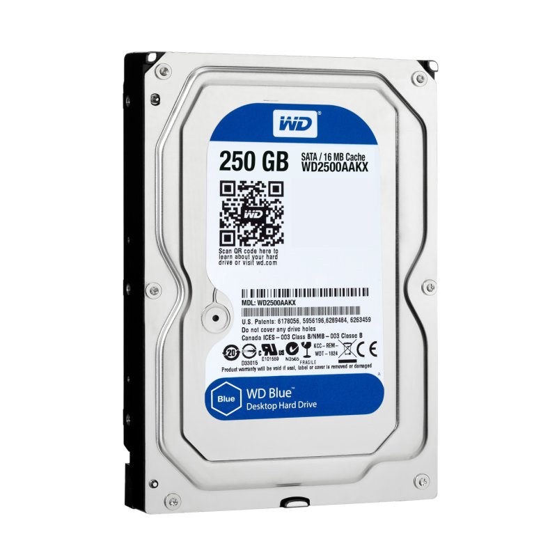 Western Digital Caviar Blue 250GB internal hard drive 7200 RPM 16 MB 3.5" Serial ATA