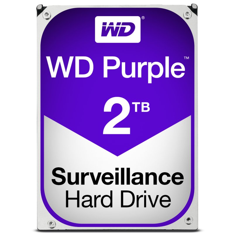 Western Digital Purple internal hard drive 2 TB 5400 RPM 64 MB 3.5" Serial ATA III