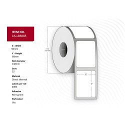 Capture CA-LB3085 printer label White