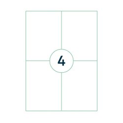 A4 label 105x148 mm. 4 labels