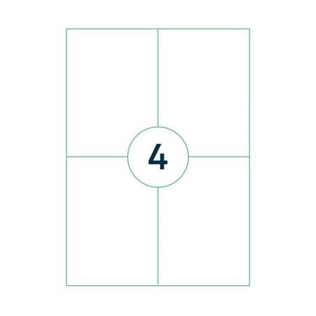 A4 label 105x148 mm. 4 labels