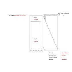 Ship-label 102 x 192mm,