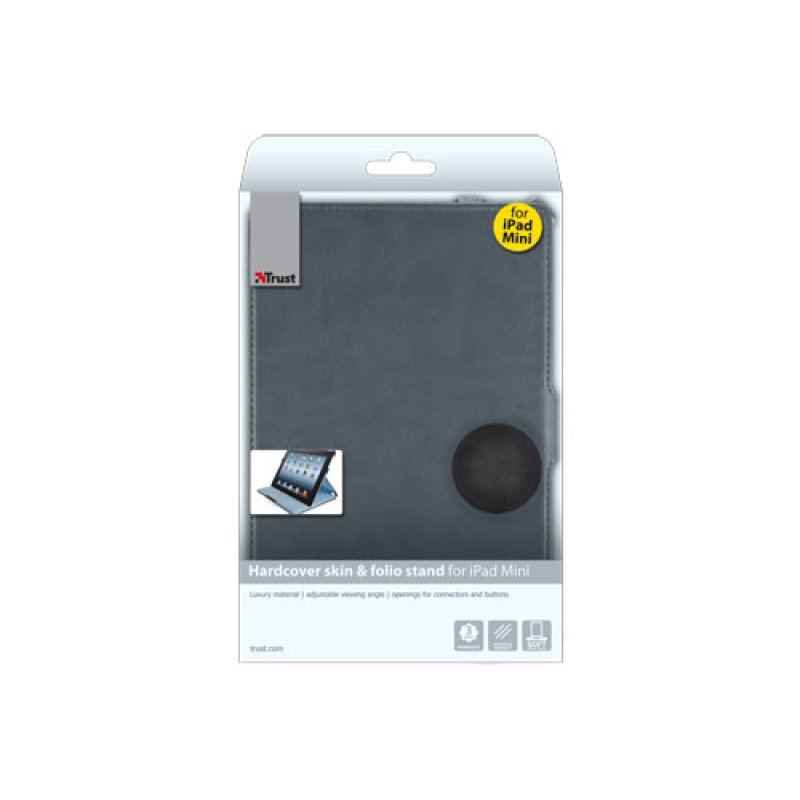 Trust Hardcover skin & folio stand f iPad Mini Noir