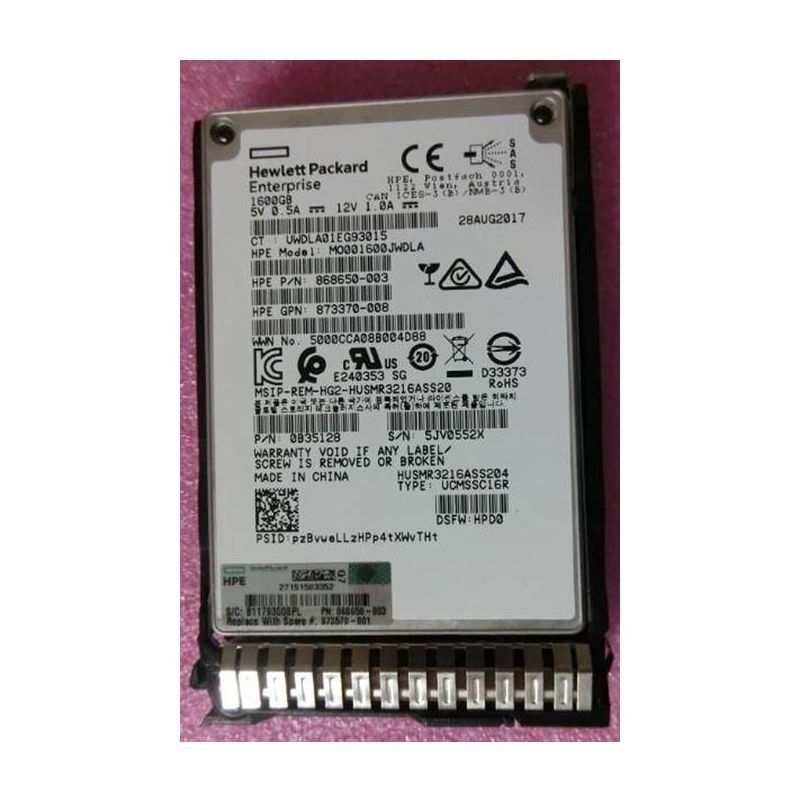 1.6TB SAS 12G SFF SC DS MU SSD