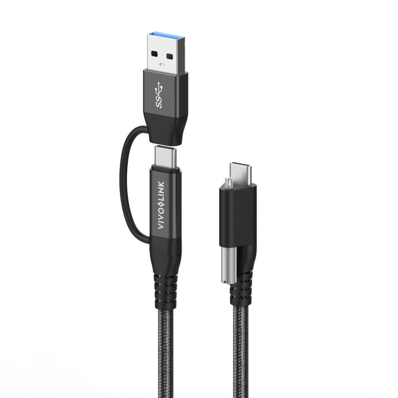 Vivolink PROUSBCMM1.5ADP câble USB USB 3.2 Gen 2 (3.1 Gen 2) 1,5 m USB C Noir