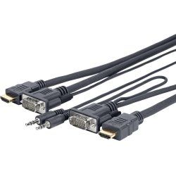 Vivolink PROVGAHDMIFLY3 video cable adapter 3 m VGA (D-Sub) 3.5mm HDMI Type A (Standard) Black