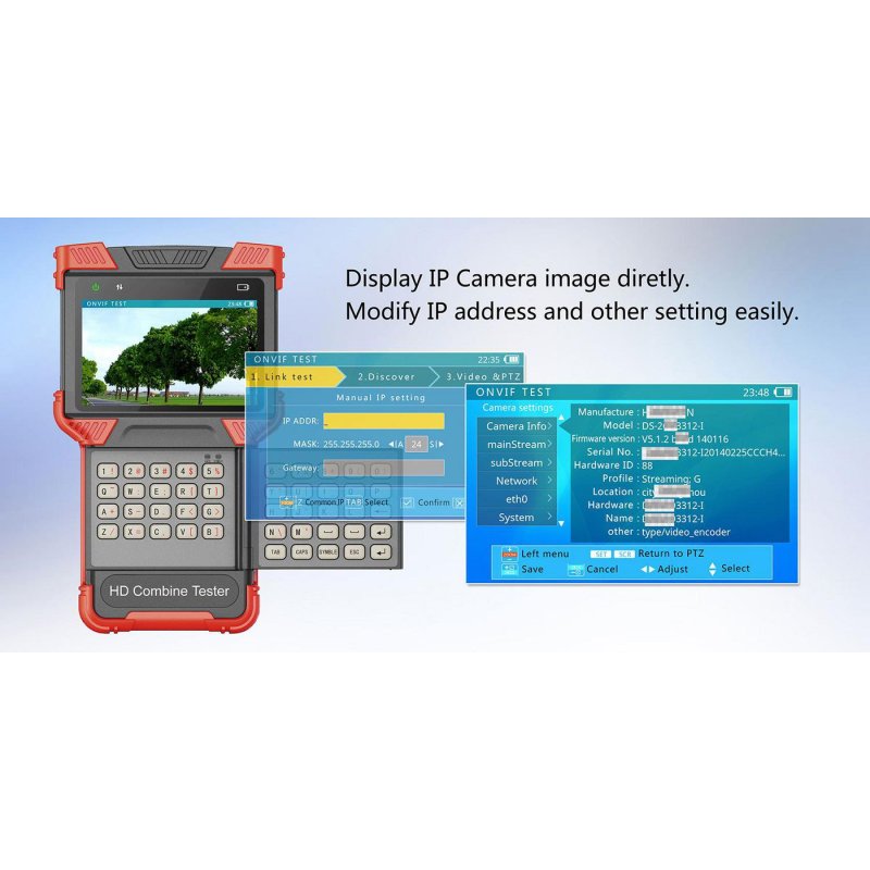 Ernitec 0070-24104-TESTER testeur de câble réseau Noir, Orange