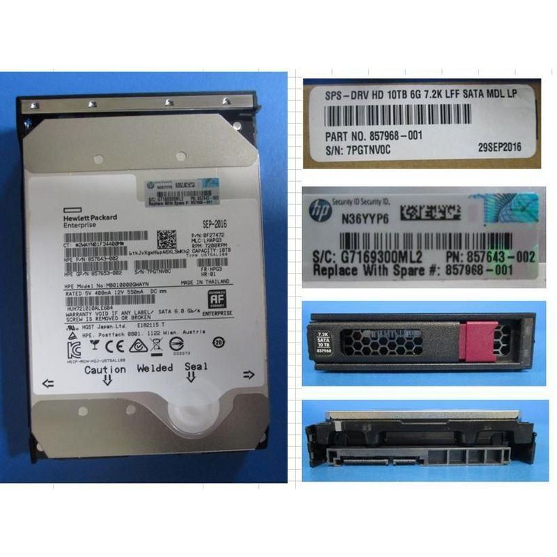 HD 10TB 6G 7.2K LFF SATA MDL