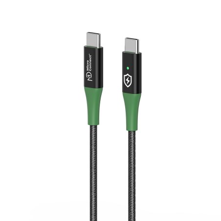 Microconnect MC-SMART USB-C-C-01 câble USB USB 2.0 1 m USB C Noir, Vert