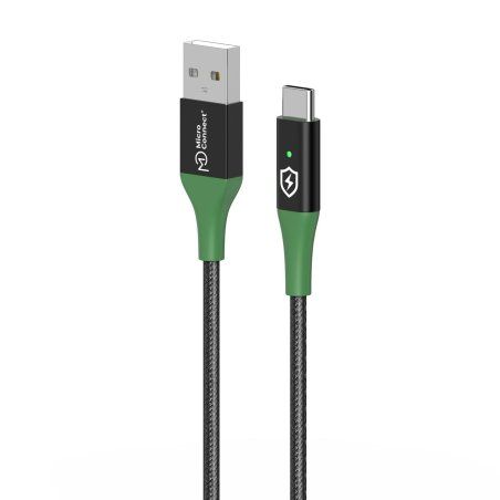 Microconnect MC-SMART USB-A-C-02 câble USB USB 2.0 2 m USB A USB C Noir, Vert