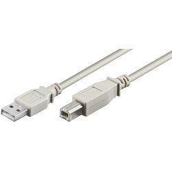 Microconnect USBAB3 USB cable USB 2.0 3 m USB A USB B White