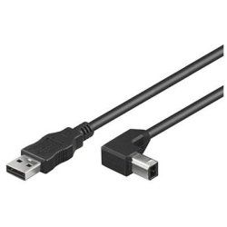 Microconnect USBAB05ANGLED câble USB USB 2.0 0,5 m USB A USB B Noir