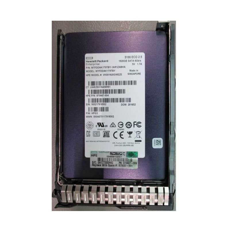 SSD 1.92TB SFF SATA RI DS SC