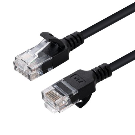 U/UTP CAT6A Slim 0.5M Black