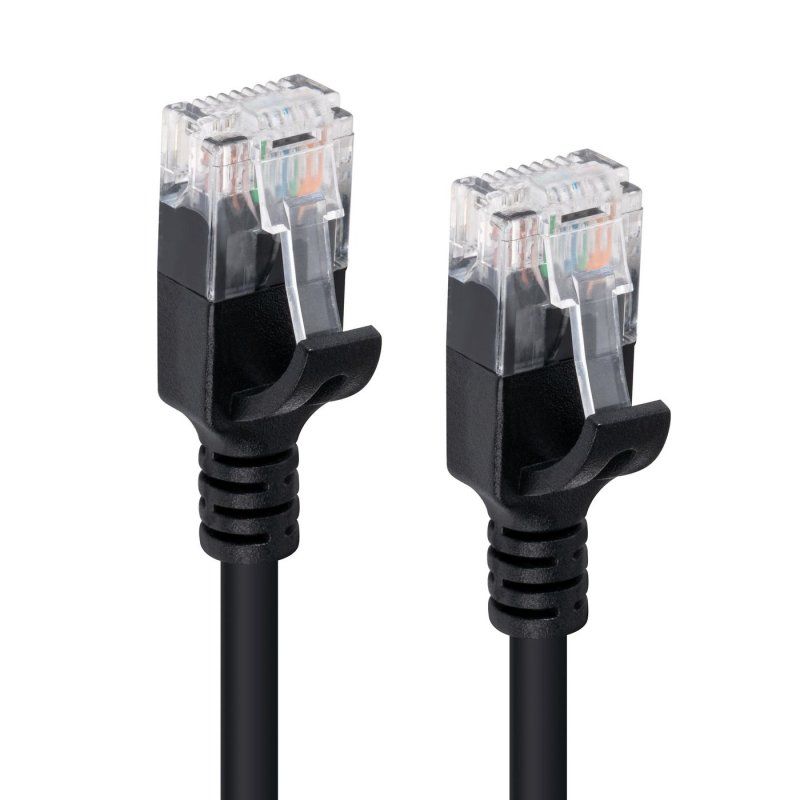 U/UTP CAT6A Slim 0.25M Black
