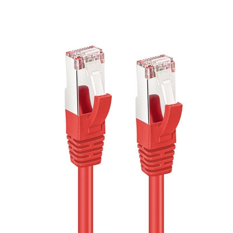 CAT6A S/FTP 0.25m Red LSZH