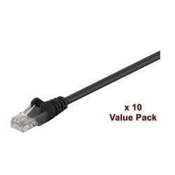 Microconnect V-UTP5005SVP câble de réseau Noir 0,5 m Cat5e U/UTP (UTP)