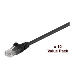 U/UTP CAT5e 3M Black 10 Pack