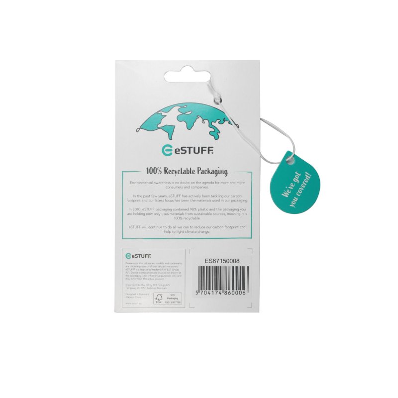 eSTUFF ES67150008 mobile phone case 17 cm (6.7") Cover Black