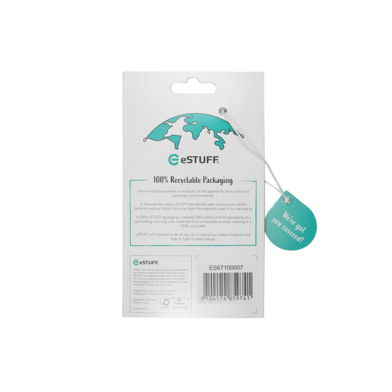 eSTUFF ES67100007 coque de protection pour téléphones portables 17 cm (6.7") Housse Transparent