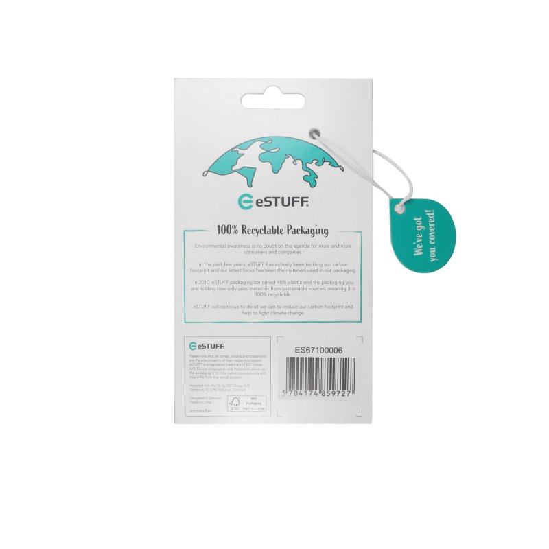 eSTUFF ES67100006 coque de protection pour téléphones portables 15,5 cm (6.1") Housse Transparent