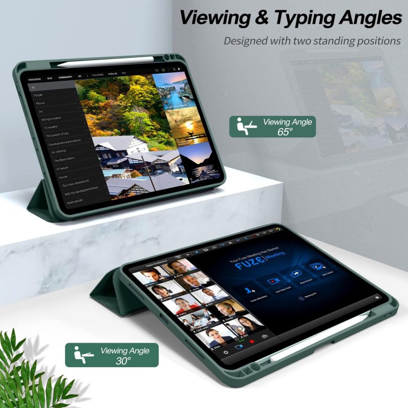 eSTUFF ES68201304-BULK tablet case 32.8 cm (12.9") Folio Green