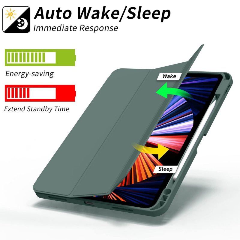 eSTUFF ES68201304-BULK tablet case 32.8 cm (12.9") Folio Green