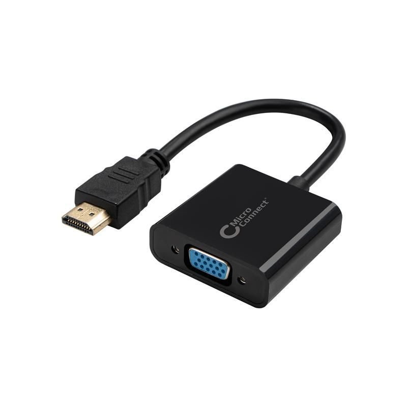 MICROCONNECT Adapter HDMI-VGA M/F black.