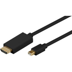 Microconnect MDPHDMI2B video cable adapter 2 m DisplayPort HDMI Type A (Standard) Black