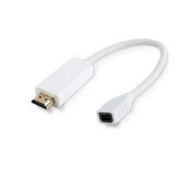 Microconnect HDMMDP câble vidéo et adaptateur 0,1 m HDMI Type A (Standard) Mini DisplayPort Blanc