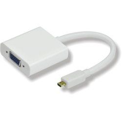 Microconnect HDMIDVGA video cable adapter 0.25 m HDMI Type D (Micro) VGA (D-Sub) White