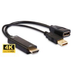 Microconnect HDMDPP1 video cable adapter 0.15 m HDMI Type A (Standard) DisplayPort Black