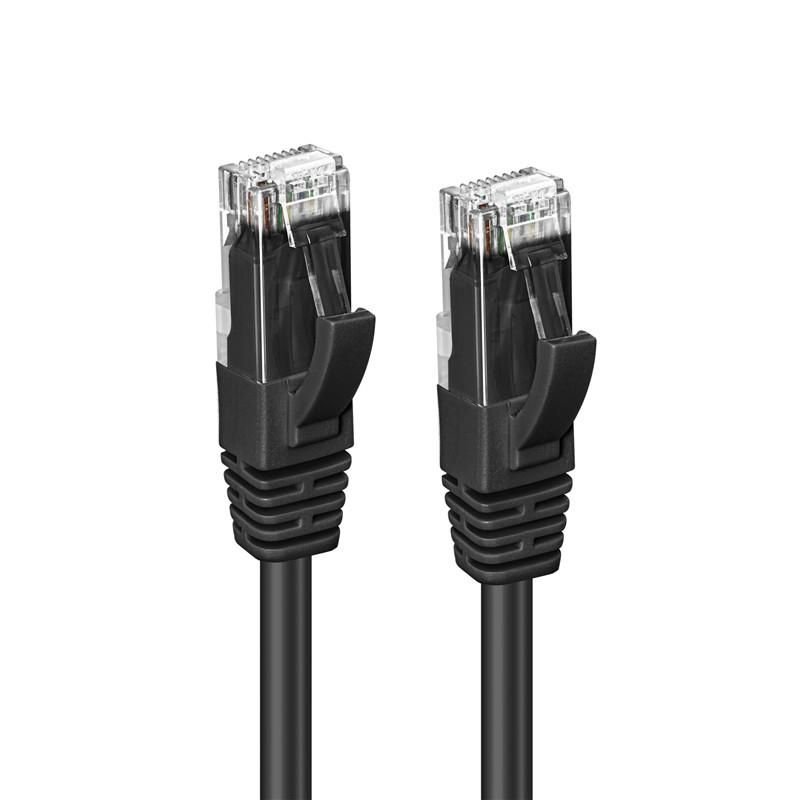 Microconnect MC-UTP6A01S câble de réseau Noir 1 m Cat6a U/UTP (UTP)