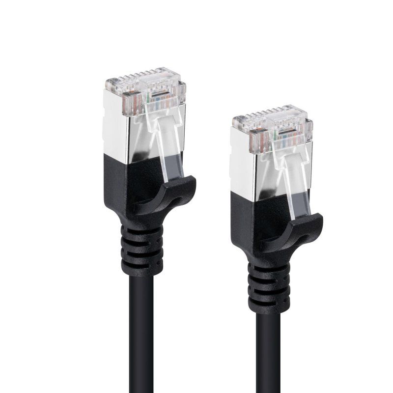 Microconnect V-FTP6A01S-SLIM câble de réseau Noir 1 m Cat6a U/FTP (STP)