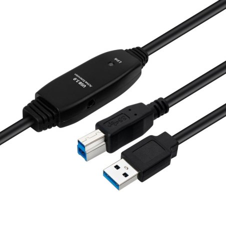 Microconnect Active USB3.0 A-B 10m M-M, Black