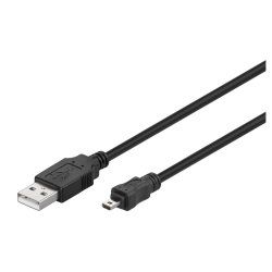 Microconnect USBAMB82 câble USB USB 2.0 1,8 m USB A Mini-USB B Noir