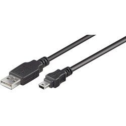 Microconnect USBAMB510 câble USB USB 2.0 10 m USB A Mini-USB B Noir