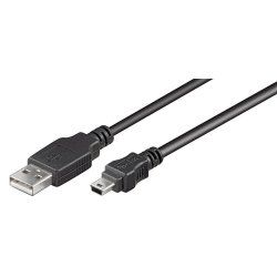 Microconnect USBAMB505 câble USB USB 2.0 0,5 m USB A Mini-USB B Noir