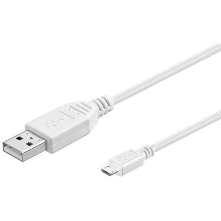 Microconnect USBABMICRO5W câble USB USB 2.0 5 m USB A Micro-USB B Blanc