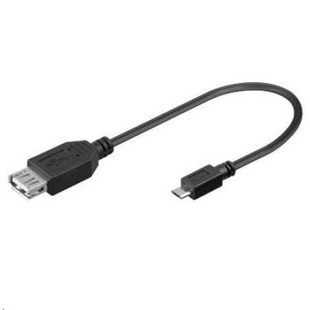 Microconnect USBABMICRO2 câble USB USB 2.0 0,2 m USB A Micro-USB B Noir
