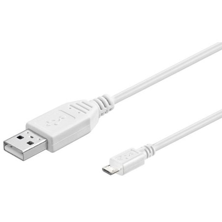 Microconnect USBABMICRO1W USB cable USB 2.0 1 m USB A Micro-USB B White