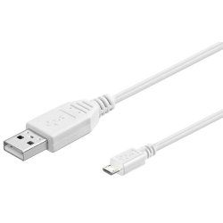 Microconnect USBABMICRO18W câble USB USB 2.0 1,8 m USB A Micro-USB B Blanc