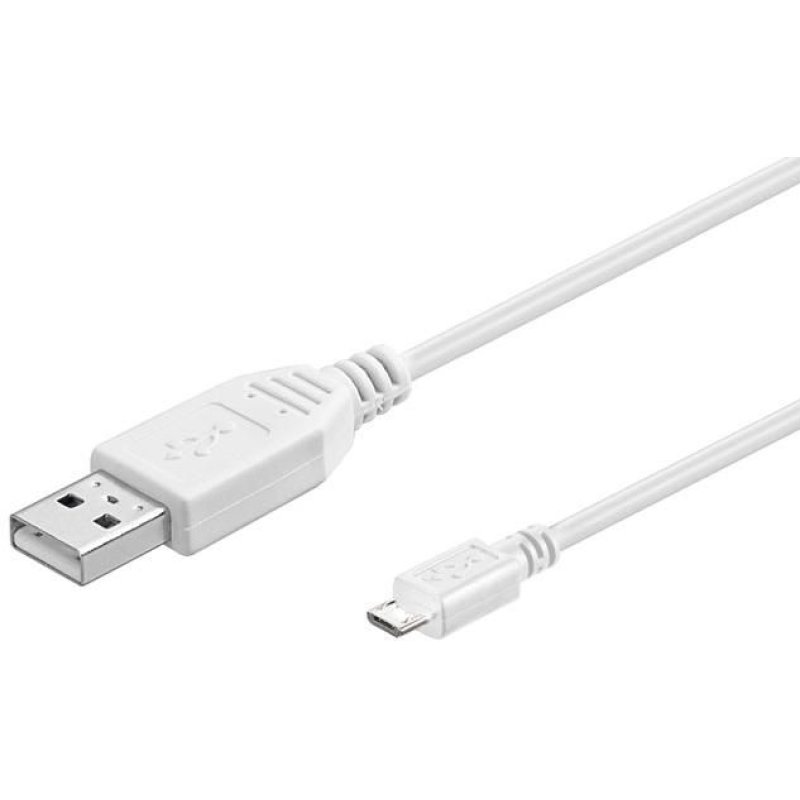 Microconnect USBABMICRO0,60W câble USB USB 2.0 0,6 m USB A Micro-USB B Blanc