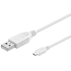 Microconnect USBABMICRO0,30W USB cable USB 2.0 0.3 m USB A Micro-USB B White