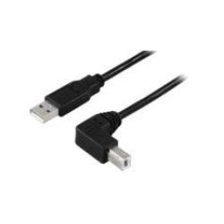 Microconnect USBAB2ANGLE10 câble USB 10 m USB A USB B Noir