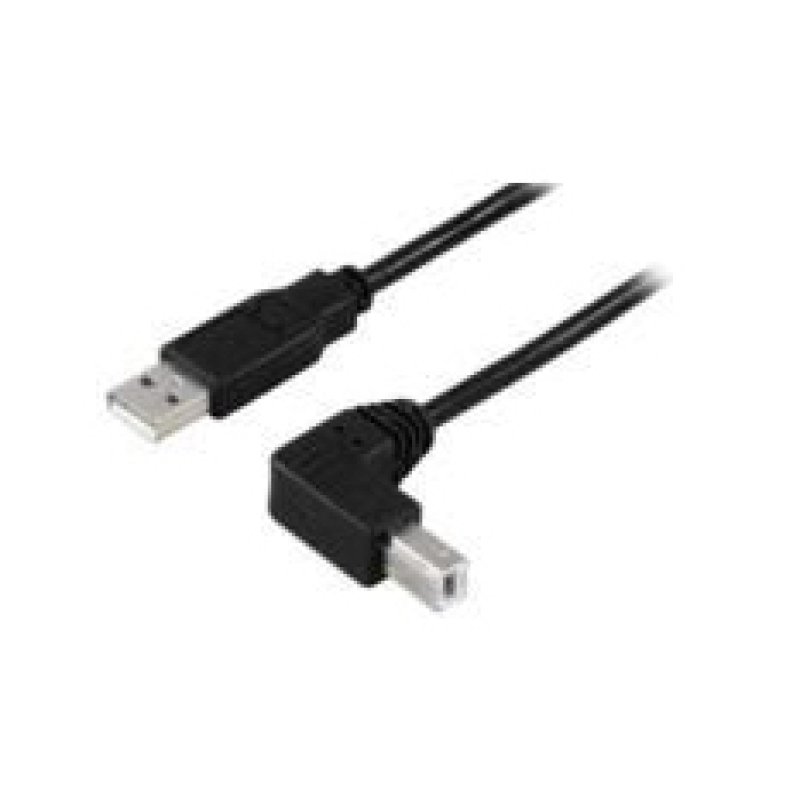 Microconnect USBAB2ANGLE10 USB cable 10 m USB A USB B Black