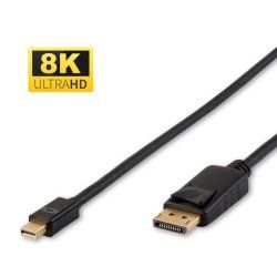 Microconnect DP-MMG-180MBV1.4 câble DisplayPort 2 m Mini DisplayPort Noir