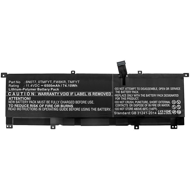 Laptop Battery for Dell 68WH