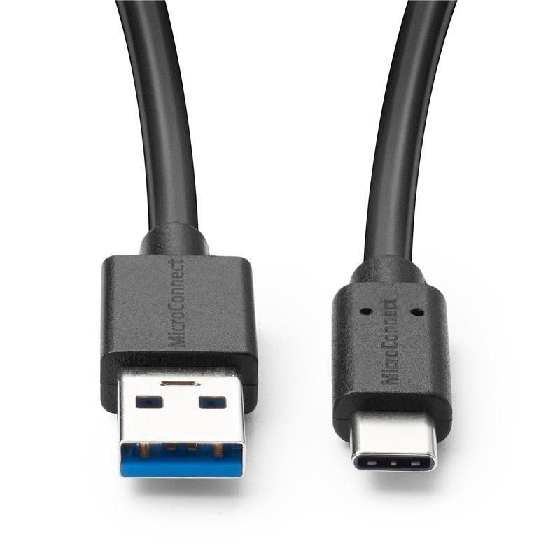Microconnect USB3.2CA1 USB cable USB 3.2 Gen 2 (3.1 Gen 2) 1 m USB A USB C Black